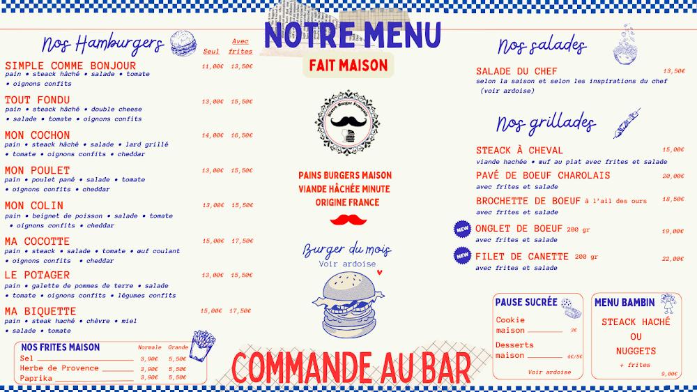 Le Bistrô Burger Français - Menu Image 1